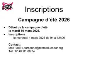 campagne d'été - restaurants du coeur